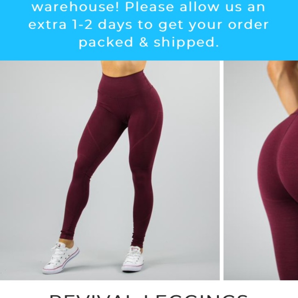 ISO Red garnet leggings
